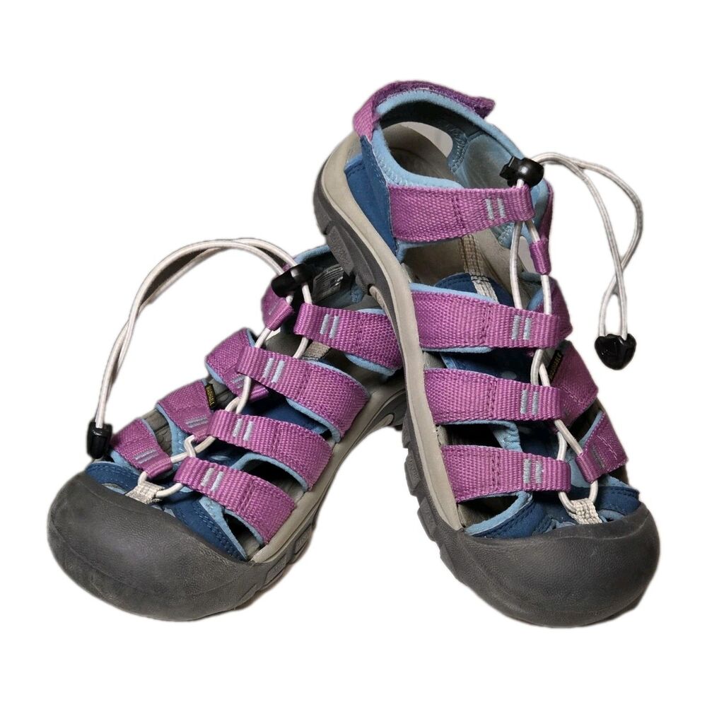 Keen Newport Boundless Youth Sz 3 Purple Black Waterproof Sandal Camp Watersport